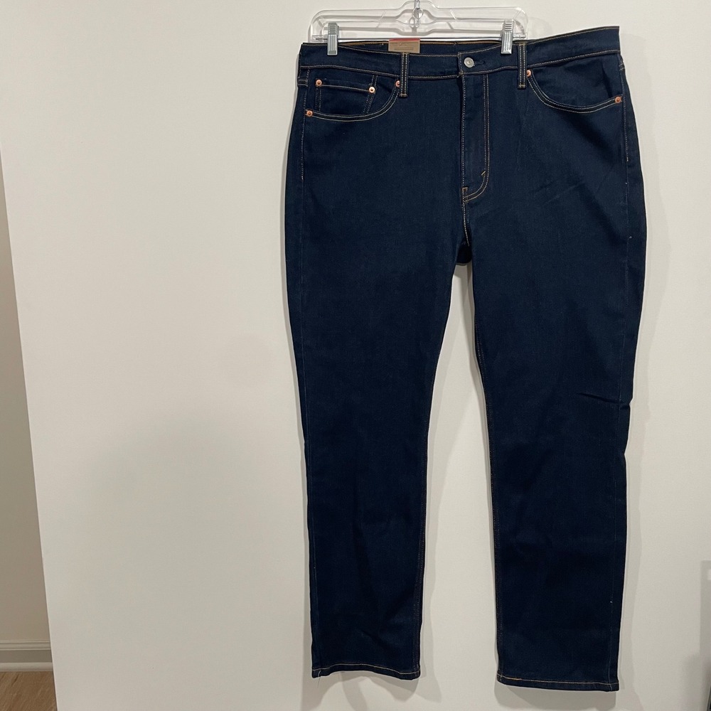 Levis 514 Straight Fit Mens Jeans 38x32 (40x31) Dark Wash Indigo Stretch Denim
